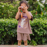 French Terry Tee & Shorts Co-ord Set Uma the Unicorn