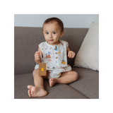 A Day With Dino Organic Muslin Romper