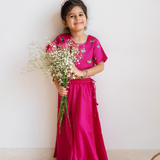 Chanderi Lehenga Set | Embroidered Tota Udd