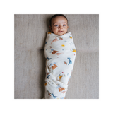 A Day With Dino Organic Muslin Swaddle