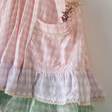 Pocketful of Sunsets dress in rhombus block print