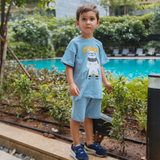French Terry Tee & Shorts Co-ord Set Pogo the Polar Bear