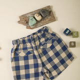 Boys Shorts Chequered Flannelette