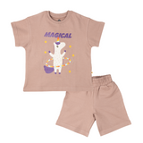 French Terry Tee & Shorts Co-ord Set Uma the Unicorn