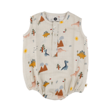 A Day With Dino Organic Muslin Romper