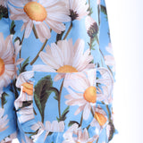 Blue and White Daisy Top and Shorts