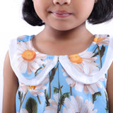 Blue and White Daisy Top and Shorts