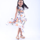 Orange and Dragonfly Printed Dress