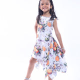 Orange and Dragonfly Printed Dress