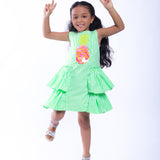 Stripe Dress with Embroidered Pineapple