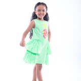 Stripe Dress with Embroidered Pineapple
