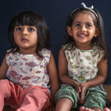 UNISEX ORGANIC KOI MINT JHABLA WITH MINT PANTS
