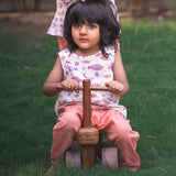 UNISEX ORGANIC KOI PEACH JHABLA WITH PEACH PANTS
