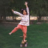 UNISEX ORGANIC KOI PEACH PRINT KURTA +  PANTS