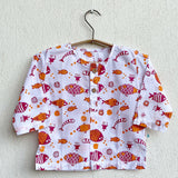 Unisex organic Koi red Kurta + Matching pants