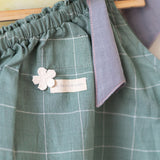 Bubble Baths teal checks co-ord one shoulder top and pant