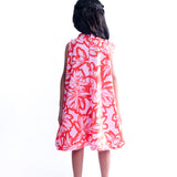 Red and Pink Floral Print Dress