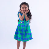 Blue and Green Lemon Dress