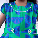 Blue and Green Lemon Dress