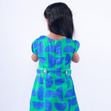 Blue and Green Lemon Dress