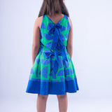 Blue and Green Lemon Top and Skirt