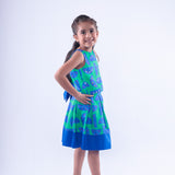 Blue and Green Lemon Top and Skirt