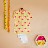 LOTUS BLOOM ETHNIC WEAR-YELLOW BOYS