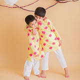 LOTUS BLOOM ETHNIC WEAR-YELLOW BOYS