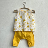 Unisex patang jabla with yellow pants