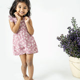 Shirred Jumpsuit Hibiscus