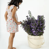 Shirred Jumpsuit Summer Flowers