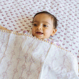 Reversible Mulmul Quilt | Hand-Block Printed Dotted Lotus