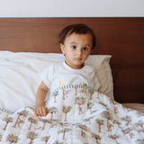 Reversible Mulmul Quilt | Hand-Block Printed Langoor
