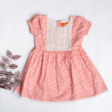 PINK FLORAL FROCK WITH LACE