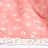 PINK FLORAL FROCK WITH LACE